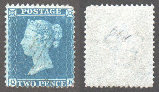 Great Britain Scott 21 Used Plate 6 - QK (P) - Click Image to Close